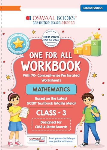Image of One for All Workbook Class 3 Mathematics | 70+ Concept-wise Perforated Worksheets | Based on NCERT Maths Mela | NEP 2020 & NCF 2023 Aligned | For CBSE ... | Builds Concept Clarity | For 2026-27 Exam