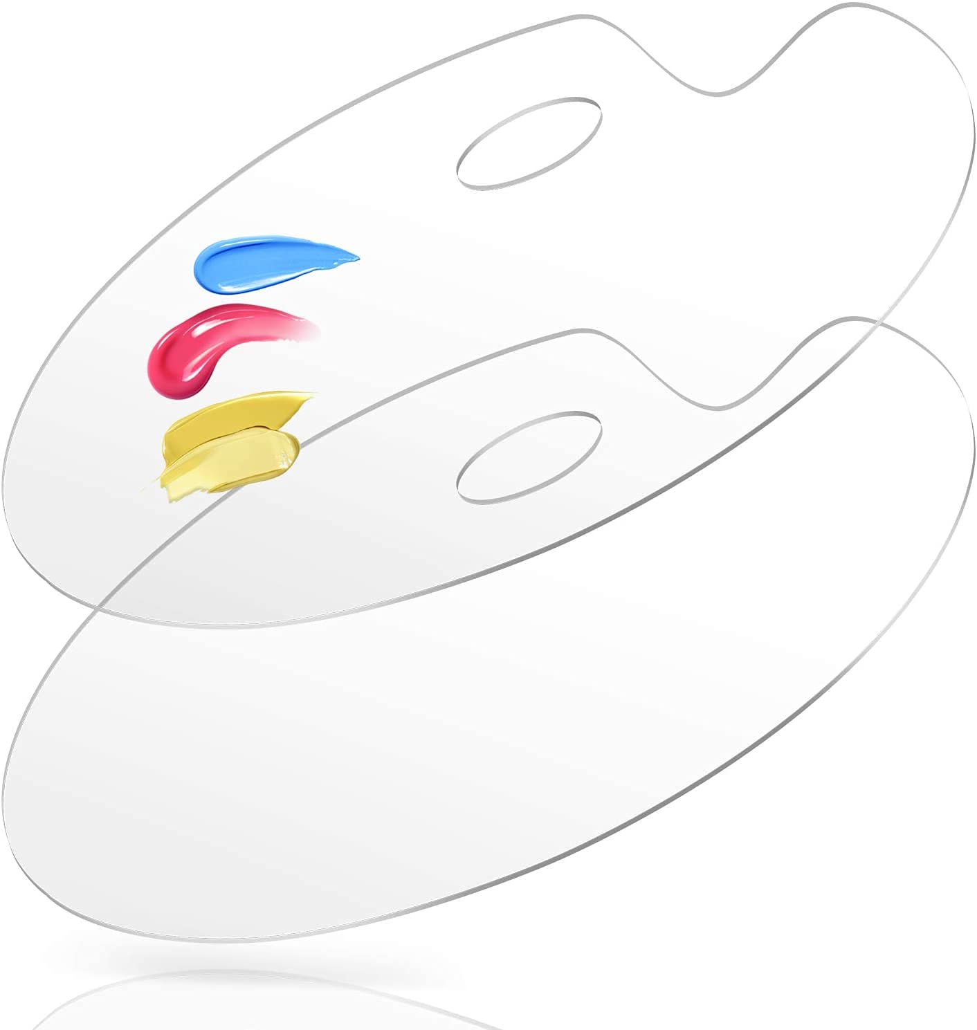 KASTWAVE Paint Tray Palettes, Paint Pallet, Wet for Watercolors, Gouache, Acrylic, Oil Paint, Paint Holder, Painting Palette, Paint Tray Pallets for Painting or Have a Birthday, Painting Party (2 PCS)