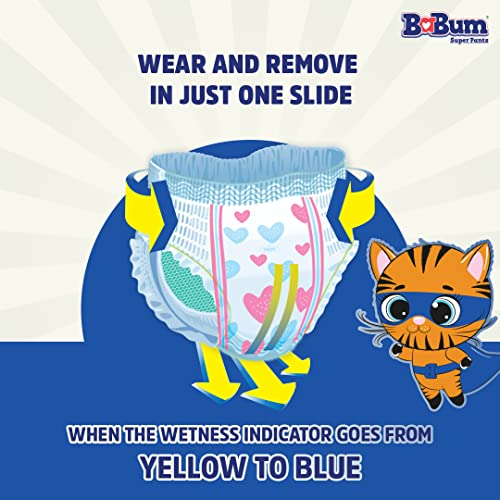 Image of Babum Baby Premium Diapers | S-78 counts | Wetness Indicator | Anti Rash | up to 12 hrs Absorption | 4-8 Kg | Soft & Comfortable