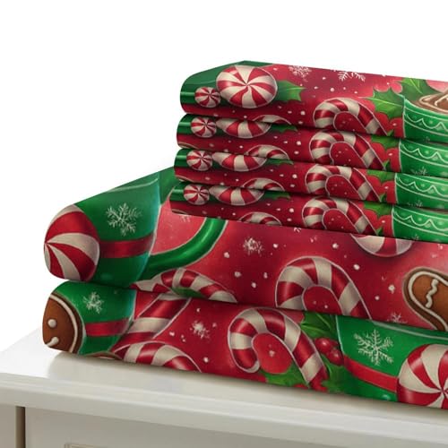 Housse de Couette de Noël 135x200 cadeau idéal lit simple microfibre douce