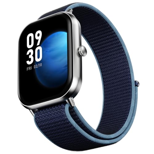 Image of Fire-Boltt Ninja Call Pro Max Nyluxe Smart Watch 2.01″ with Bluetooth Calling, Voice Assistance, SpO2 & Heart Rate Monitor, 120+ Sports Modes, IP67 Waterproof, Smart Watch for Men & Women - Cyan