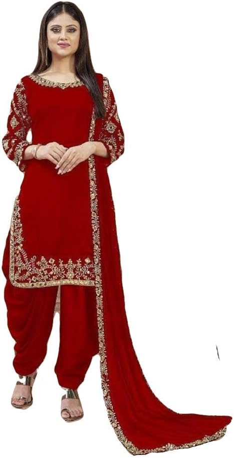 Ready to Wear Indian Pakistani Ethnic Wear Designer Girl Punjabi Salwar Kameez Patiala Suit For Women