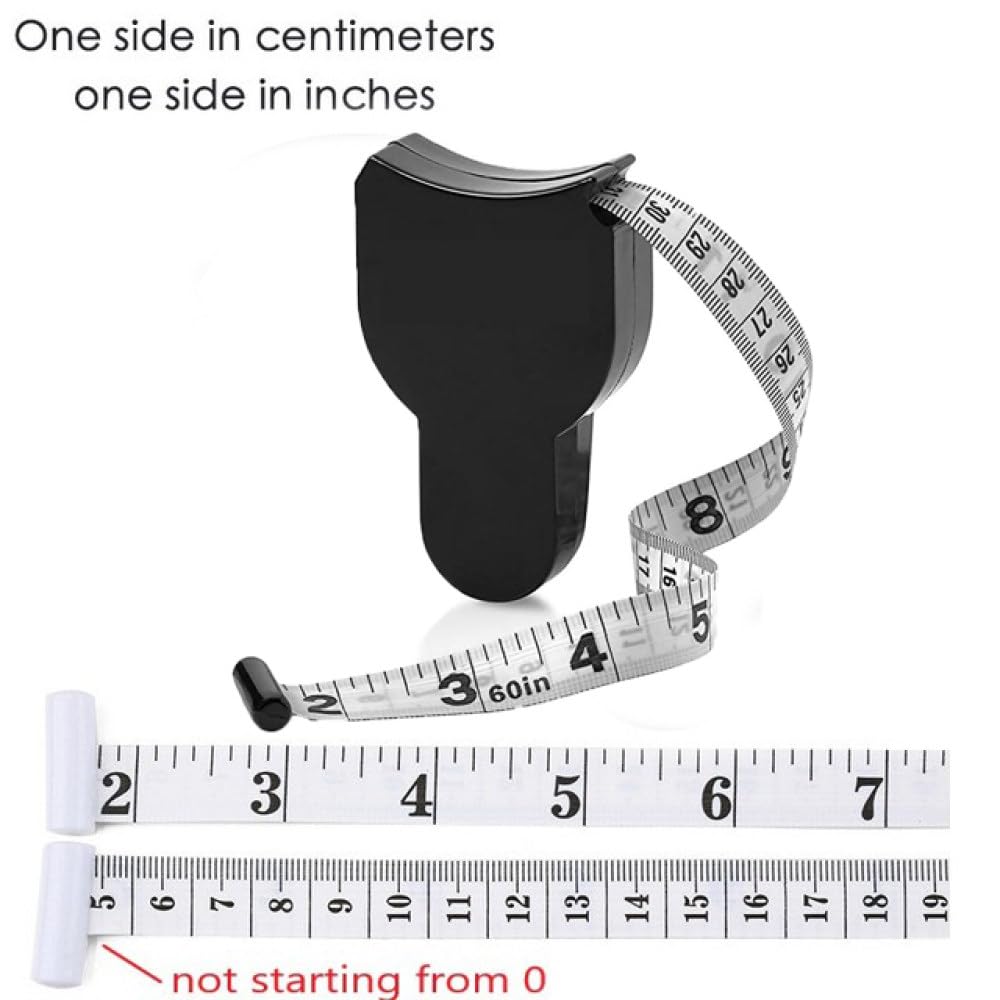 Cinta métrica telescópica automática, cintas métricas para medidor corporal, herramientas de regla de costura, pulgadas negras y cm, 8 x 5 x 2 cm