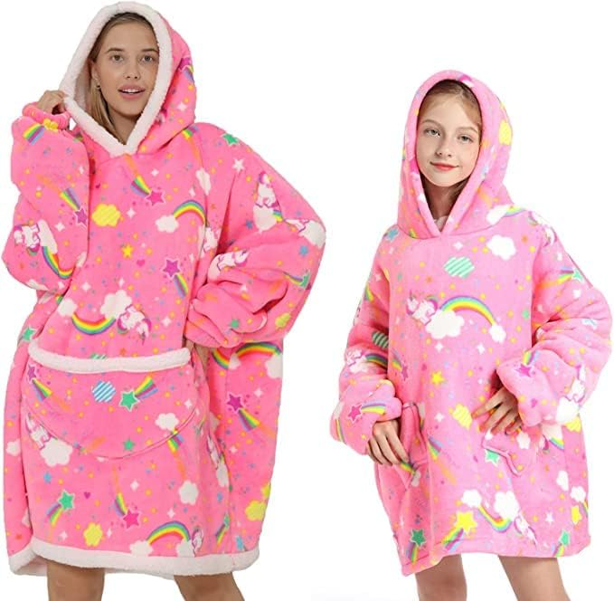 cotton yangdaHooded Blanket Oversized Super Soft Women's Hoodie Wearable Hooded Sweatshirt Pullover, one Size fits All Men Women Girls Boys Friends Big Pockets