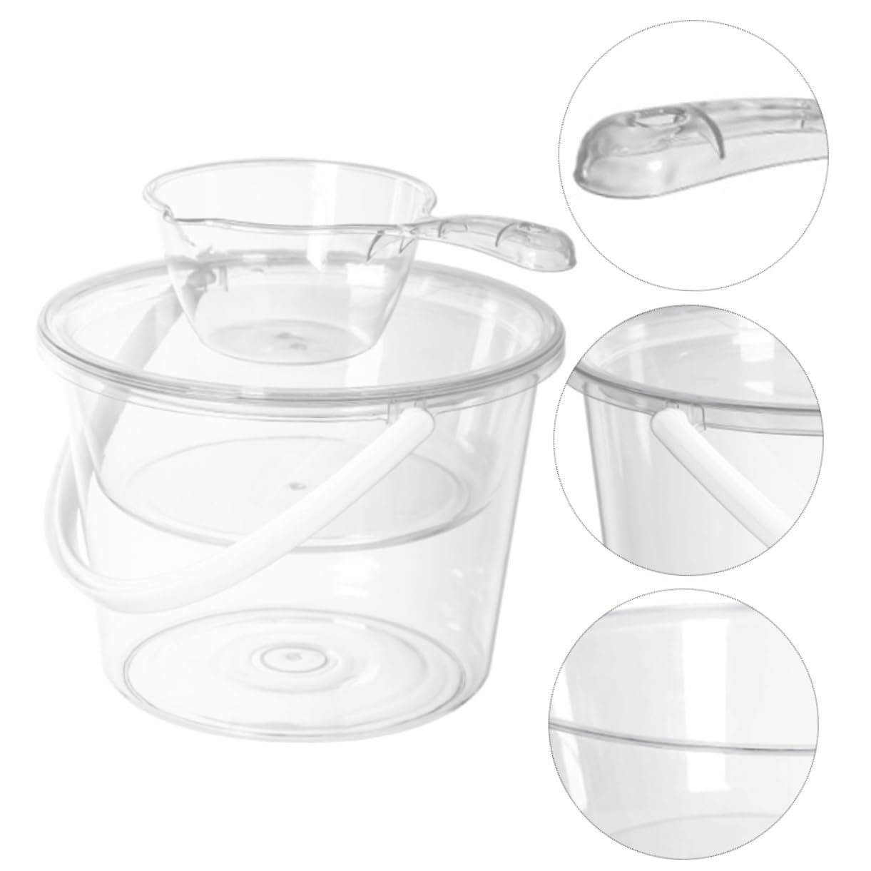 Secchio in Plastico Rotondo Grande Capacità con Manico