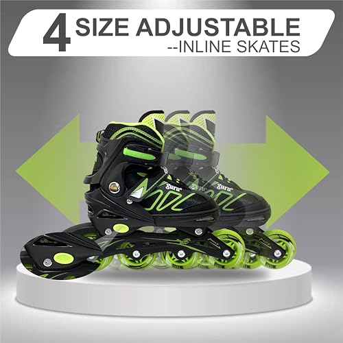 Image of GURU Inline Skates, Inline Skates Wheels for Kids & Adults Medium Size in-line Skates