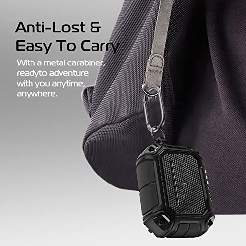 Nofinn For Airpods Pro 2Nd Generation Case 2022, Stylish Case With Keychain, Full Body Shockproof Tpu Soft Shell Protective Cover, Front Led Visible For Airpod Pro 2, Elegant Black #TOP4