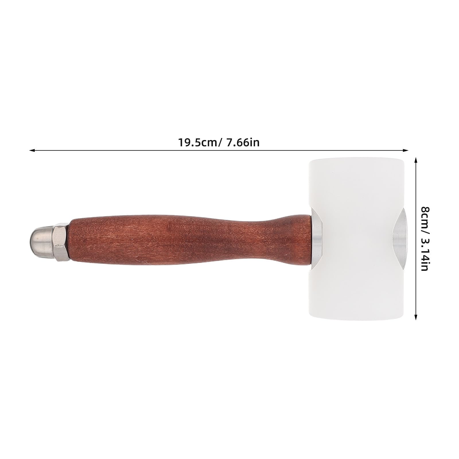 SHINEOFI 2 Piezas Martillo para Grabado Cuero con Mango de Madera Herramienta Manual para Artesanía y Costura de Cuero para Trabajos DIY y Proyectos Creativos