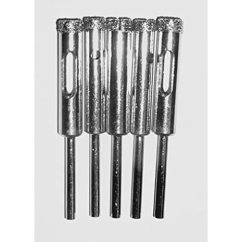 DrillGlass 5/16" Diamond Core Bit 5-Pack Fits Your Dremel Tool for Glass and Tile | Beginner's Instructions Drilling Guide | Idea Guide | 516DCB 5 Cover
