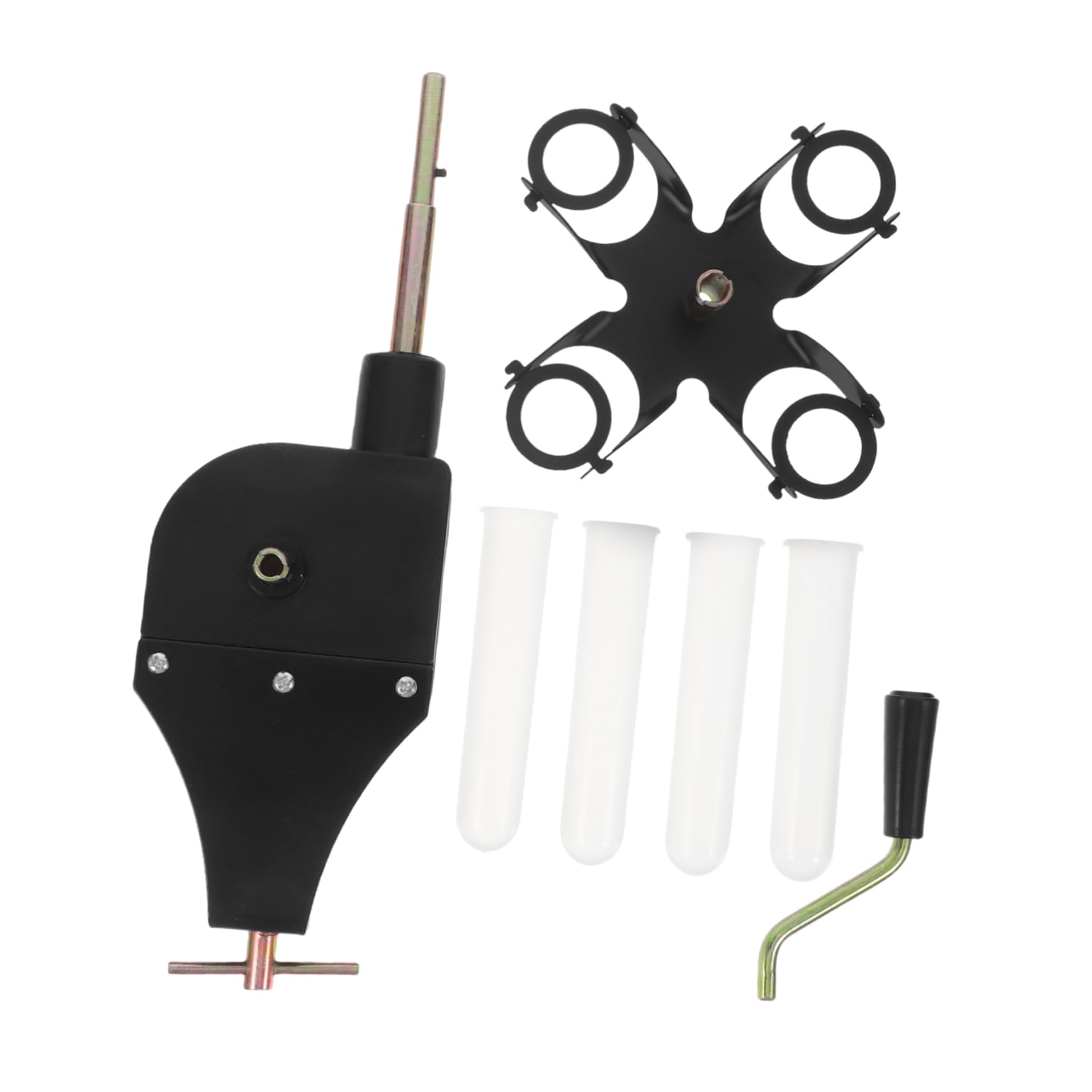 Centrifugatore Manuale da Laboratorio, Precipitato a Mano Nero | Plastica Leggera, Uso Indoor e Outdoor, per Scuole Medie e Superiori, Strumenti per Chimica