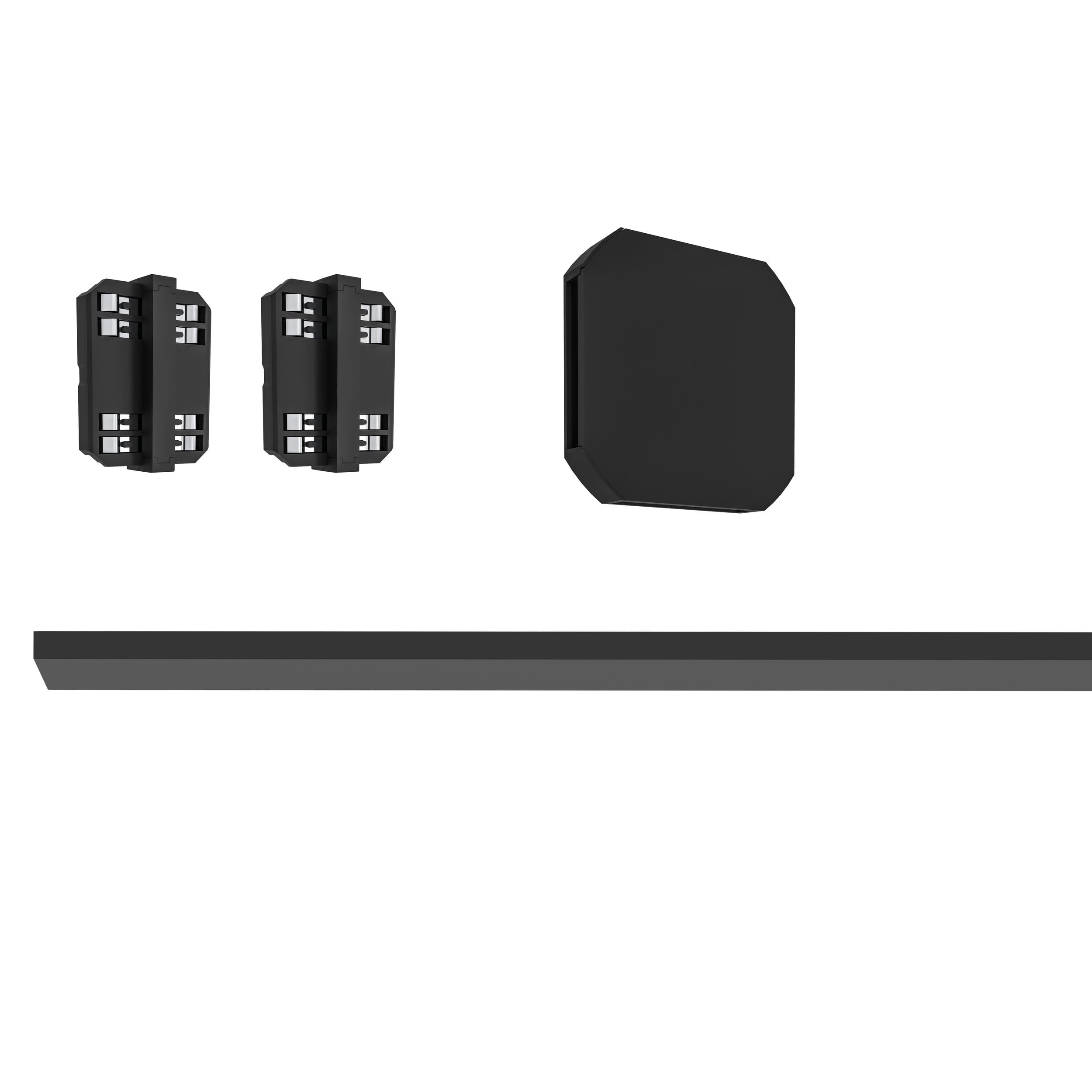 Eglo Extension Set for Track Plus Rail System, Ceiling Extension, Accessory, Black Plastic, 100 cm Length โ image 1