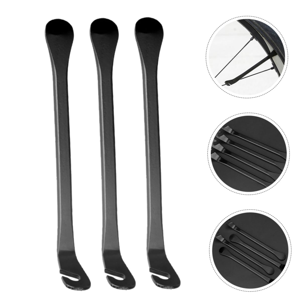 Sosoport Outil De Réparation De Pneus Vélo De Montagne Outils De Pneu Outils De Démontage De Pneus Leviers Outils De Vélo Levier De Pneus De Vélo Dissolvant 45 Acier Noir