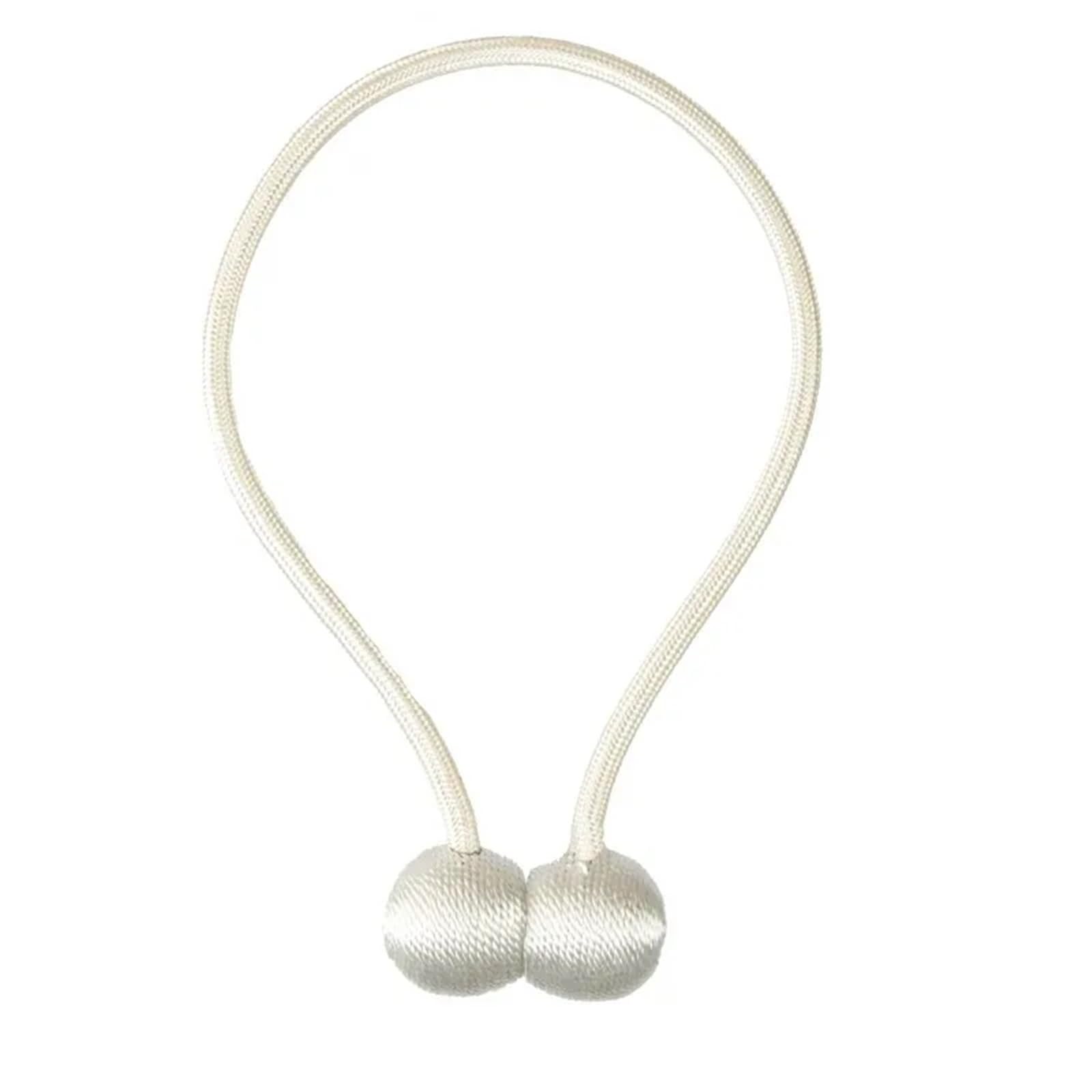 LYVQZPWLRLes Rideaux magnétiques, Crochets magnétiques for Rideaux, embrasses, Porte-Boucles, Accessoires décoratifs for Rideaux en Polyester(White01)