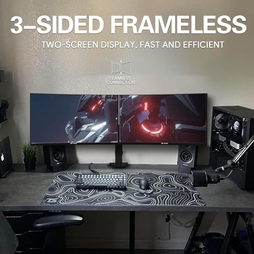 CRUA Gaming-Monitor 27 Zoll 2K 165Hz|144HZ Curved, QHD 1440P 1800R PC-Monitor, 1 ms GTG mit FreeSync, geringe Bewegungsunschärfe, Augenschutz, VESA, DisplayPort, HDMI, Low Blue Light,Schwarz – Bild 6