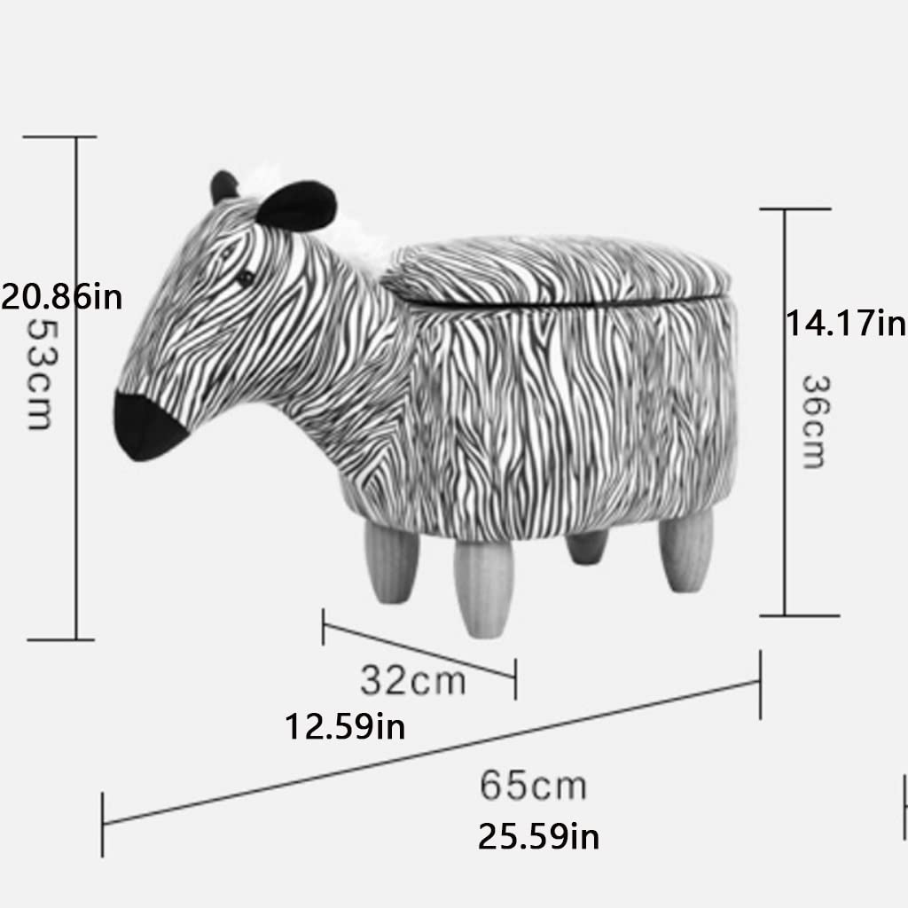 Amazon.com: Animal Footstool Zebra Shape Storage Ottoman