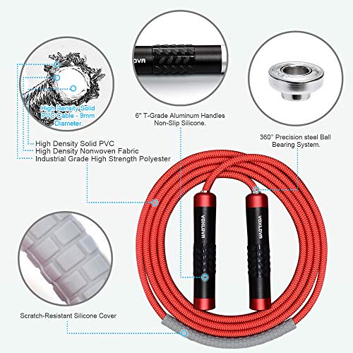image for VOXLOVA Weighted Jump Rope - Premium Heavy Jump Ropes with Adjustable 