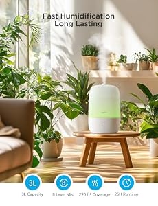 GoveeLife Smart Humidifiers for Bedroom, 3L Top Fill Cool Mist Humidifier — photo 6 of 6
