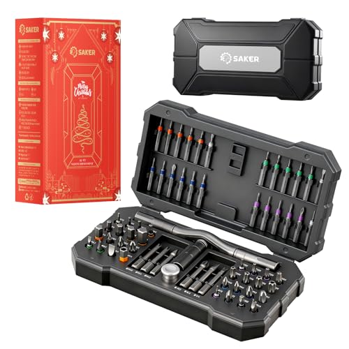 Image of Saker 66 in 1 Magnetic Screwdriver Set,Multi Bit Ratcheting Screwdriver Set with Detachable Handle Portable Repair Tool Kit for Furniture, Electronics, Bike, DIY, Computer,Christmas Gifts