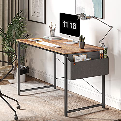 Image of Cubiker Computer Desk, Home Office Writing Study Desk, Modern Simple Style Laptop Table with Storage Bag (63 inch, Deep Brown)
