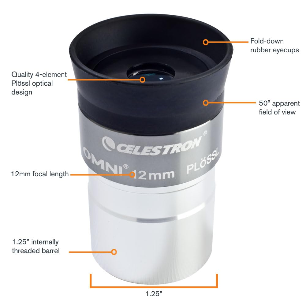 Amazon.com : Celestron 93319 1-1/4-12 mm Omni Series Eyepiece