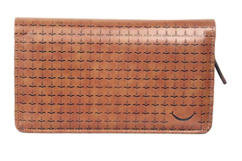 Image of Sukeshcraft Multiple Cheque Book Holder | Original PU Holds Upto 8 Cheque Books, DeepTan