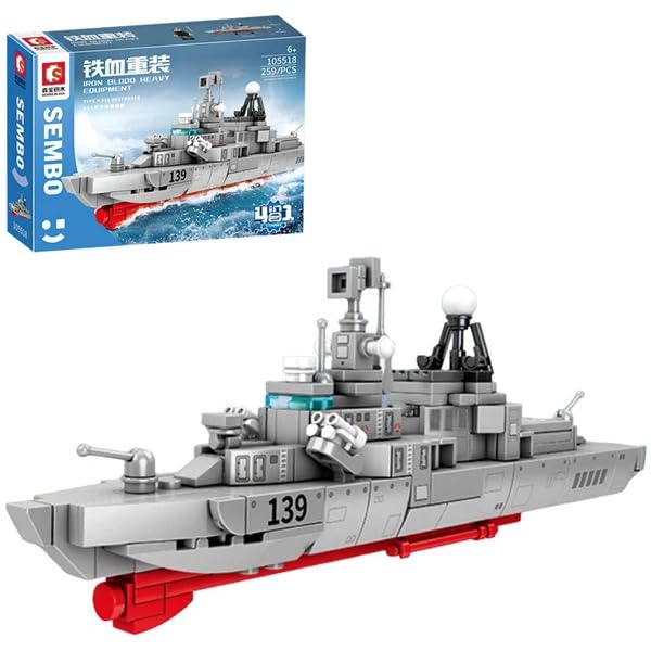 MICROMINI Military Elite Building Blocks Set – Limited Edition STEM Toy for Kids Age 6+ | Military DIY Construction Kit | Educational Gift for Boys & Girls (Type P956 Destroyer)