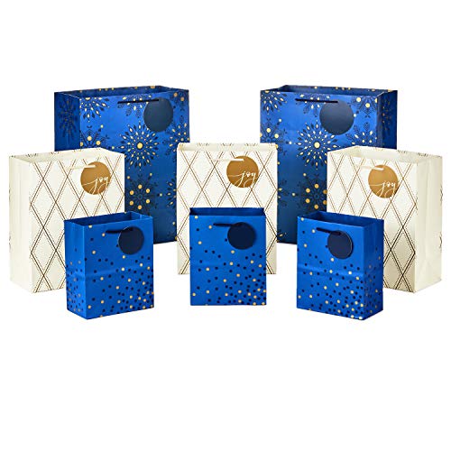 Hallmark Holiday Gift Bags Assorted Sizes (8 Bags: 3 Small 6