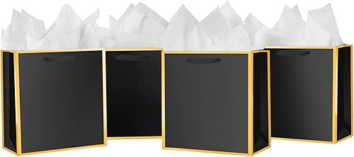 Miniatura 10 de SHIPKEY Paquete de 10 bolsas de regalo verde aguamarina con papel de seda bolsa de regalo de dama de honor de 8 x 4 x 11 pulgadas, bolsa de papel