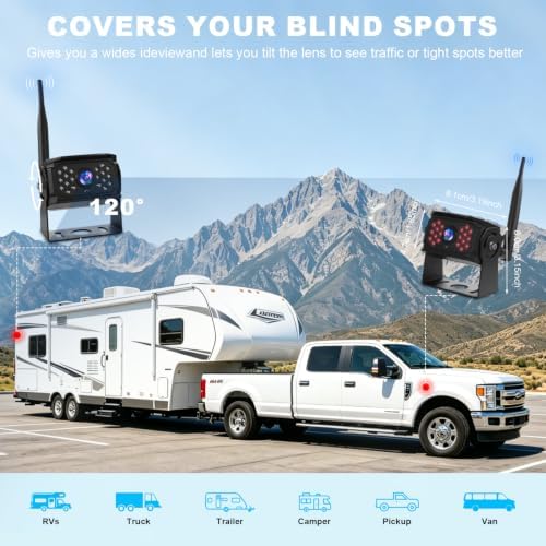 VTimes RV Backup Camera for Car, Wireless Back Up Camera Systems for Truck - 1