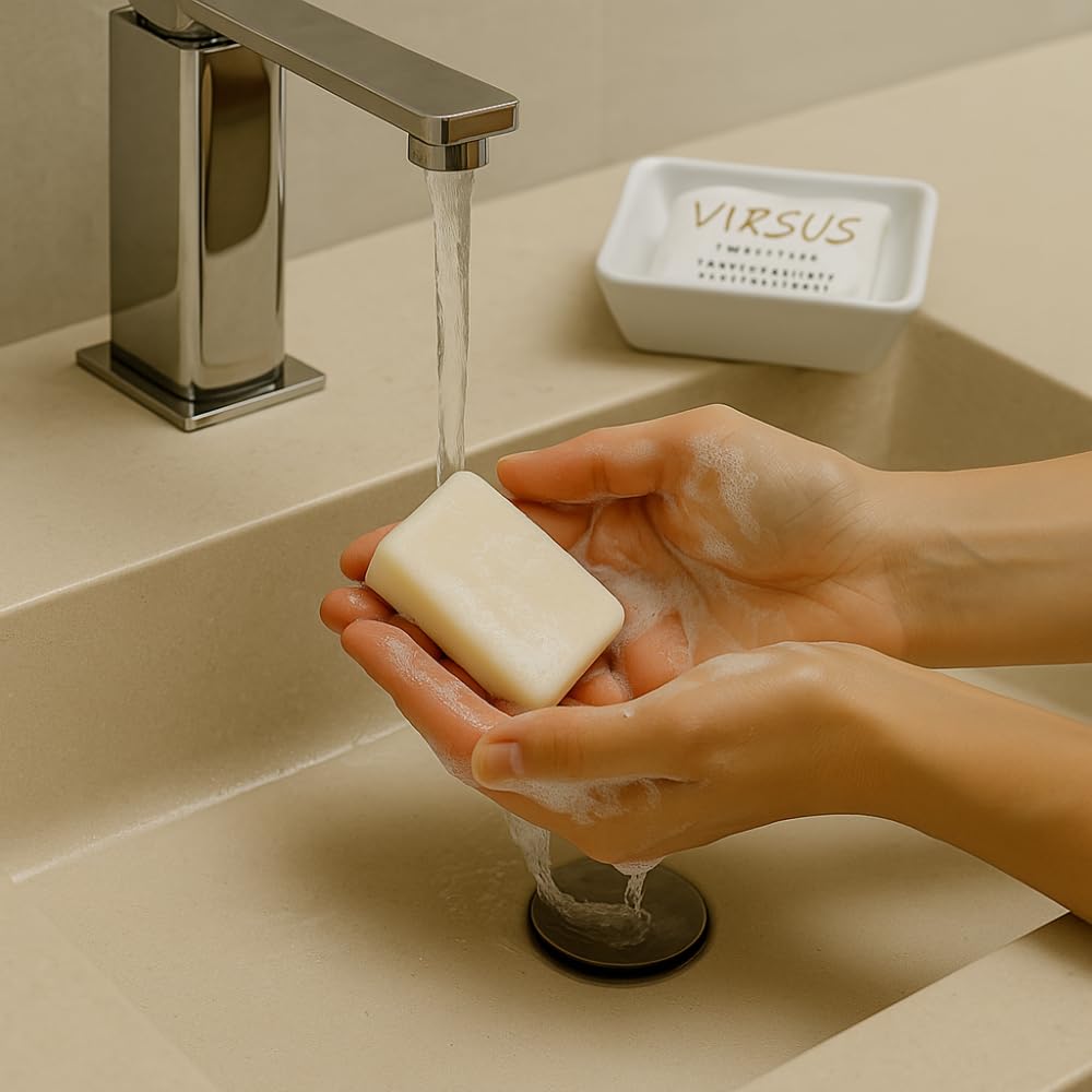 Virsus 500 Saponette monodose peso 9 gr, sapone vegetale monouso saponette profumate in bustina per Albergo Hotel B&B Host Airbnb Linea cortesia