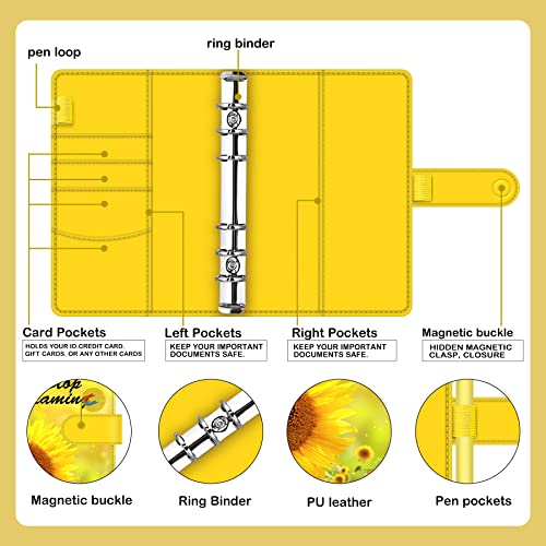 Bvya A6 Budget Binder - Premium Pu Leather Money Organizer For Cash Bills Coupon Card Credit Card, Budget Planner For Saving Money, Money Saving Binder #TOP2