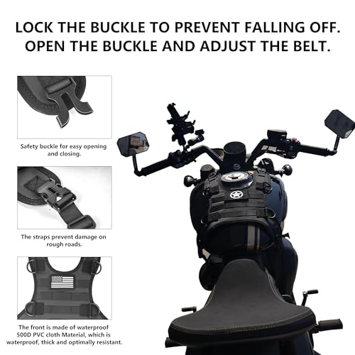 Riasdy Bolsa universal para tanque de motocicleta/base de montagem - bolsas de montagem, bolsas tras