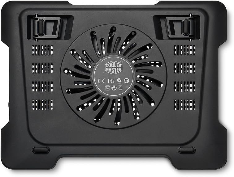 Laptop placed on Cooler Master Notepal X-Lite II