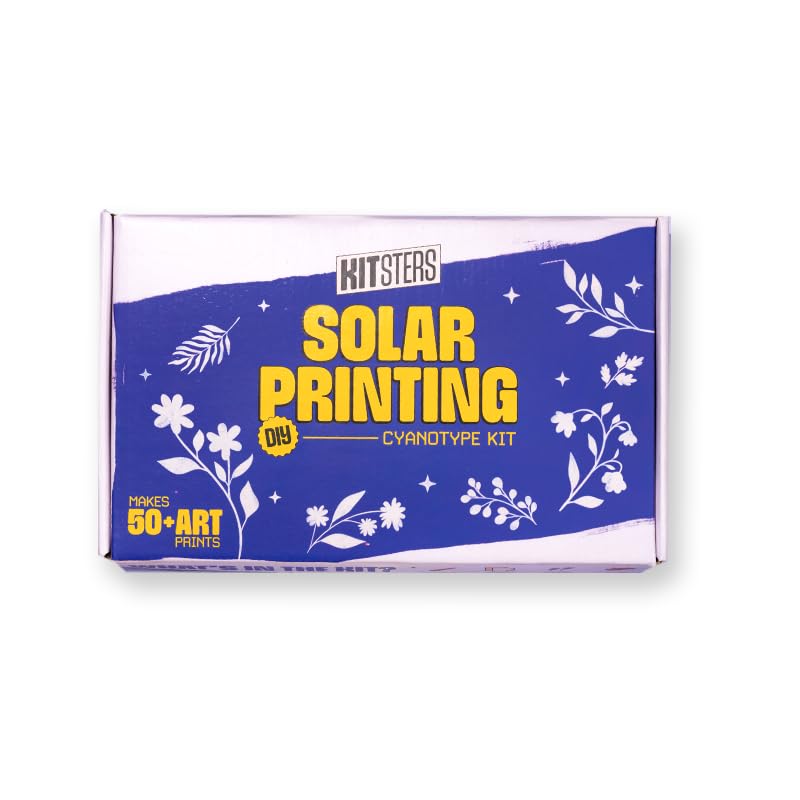 KITSTERS DIY Solar Printing Kit | Blue or Cyanotype - Negative Photographic Printing - Sun Rays | Birthday Gifting Items | Art & Craft | Activity for Kids & Adults | Detailed Video Workshop Included (B0CP46PNHR) Amazon Price History, Amazon Price Tracker