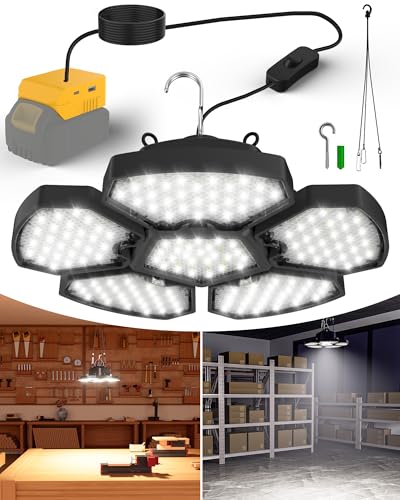 T-SUN LED Work Light Compatible with Dewalt 20V Battery Hanging Lights