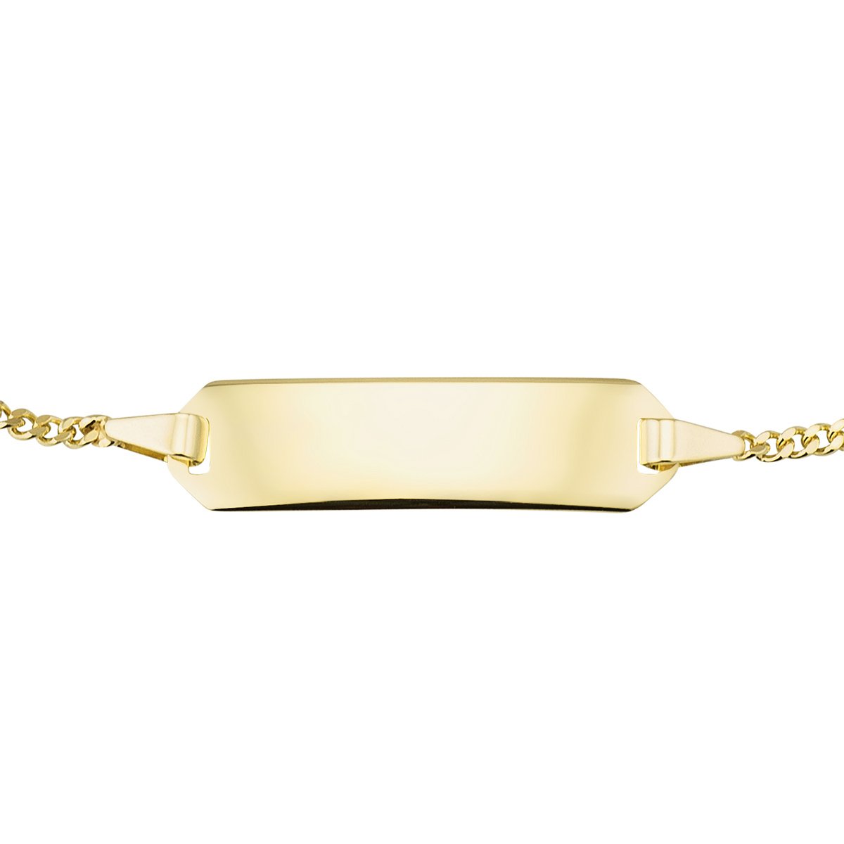 MATERIA by Matthias Wagner Pulsera infantil para bebé con nombre grabado en oro 333, joya infantil, 12 cm, 14 cm, ajustable, GA-8