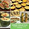 Zucchini & Summer Squash Seeds Collection - 5 Heirloom, Non-GMO Vegetables for Planting - Assortment of Golden, Round, Grey, Black Beauty, Straight Neck Summer Varieties - Survival Garden Seeds #5
