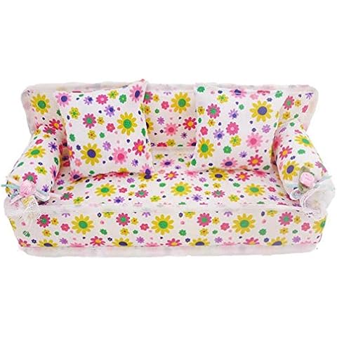 Beito 1 Satz Couch Floewr Muster Miniatur Sofas Möbel Spielzeug Couches Dekoration Cover