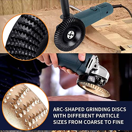 Discos de amoladora angular de 5 piezas para eliminar tocones atascados y rebajar madera dura 2