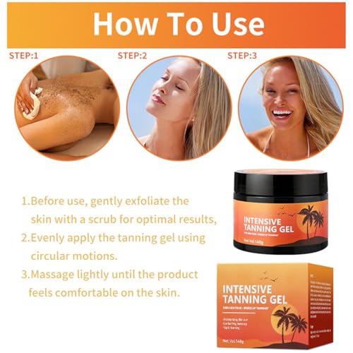 Autobronceadora Natural Bronzer 140g, Crema bronceadora, Autobronceador para el cuerpo con efecto inmediato y de larga duración, efecto natural y bronceado duradero, con guante aplicador, foundation - imagen 7