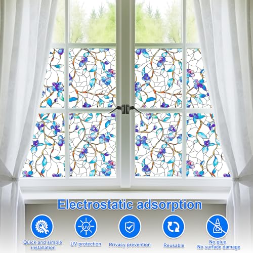 Frosted Glass Window Frosting Film Window Privacy Film One Way Privacy Windows Clings Static Cling Home Room Bathroom Spring Decor Car Decorations Tint Door Cover Renter Friendly Stickers