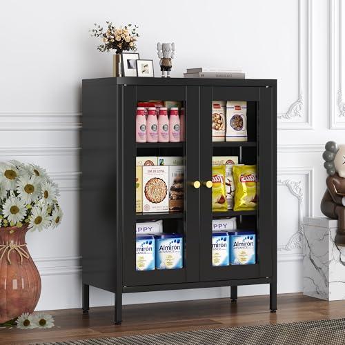 LTLTSOBU Metal Storage Locker Cabinet with 2 Doors & Adjustable