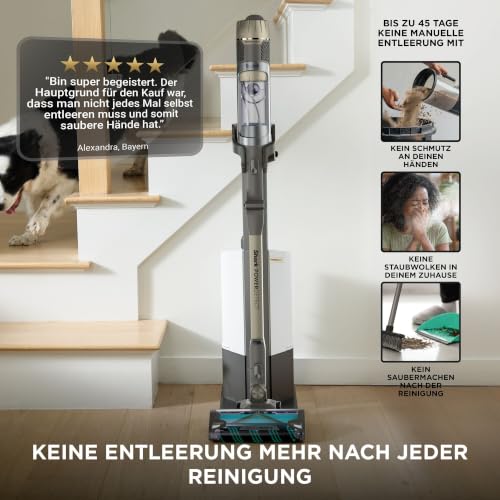 Shark PowerDetect Clean & Empty Akku-Staubsauger mit Absaugstation, Gold – Ansicht 3