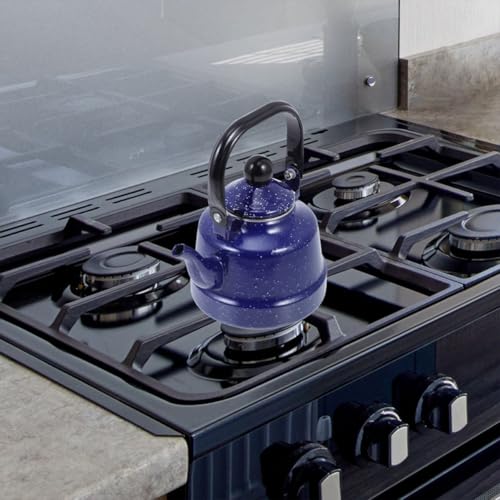 Bouilloire Électrique Rétro Émail Bleu 1,7L | Générique - 5