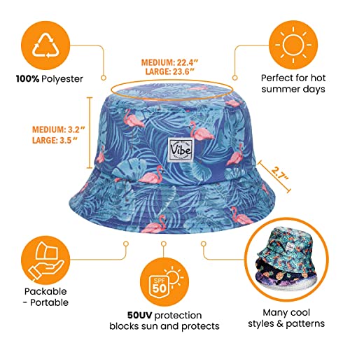 Vibe Festival Gear Bucket Hat Unisex For Men Women Fashion Fishing Hat Cute Fisherman Cap (Flamingo) #TOP1