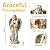 CHUANGFENG Angel Solar Garden Statues: 12.5” Cemetery Decorations for Grave Praying Angel Figurines for Outdoor Lawn Yard Patio Decor Memorial Gifts for Women