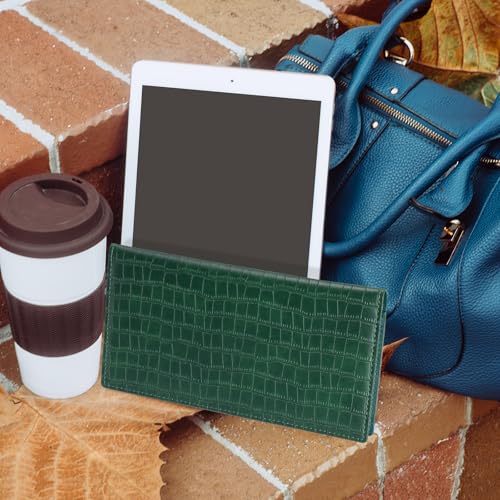 Image of CoBak Checkbook Cover for Women & Men - PU Leather Case with RFID Blocking | Classic Design Check Book Holder for Personal and Business