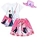 Dgfstm Baby-Kleidungsset für Mädchen, süßer Rock + T-Shirt + Tasche + Hut, 4-teilig Gr. 7-8 Jahre, Stil 15
