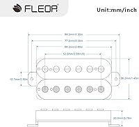 Vista 2 de FLEOR Pastillas de guitarra eléctrica Humbucker Puente Alnico 5 negras