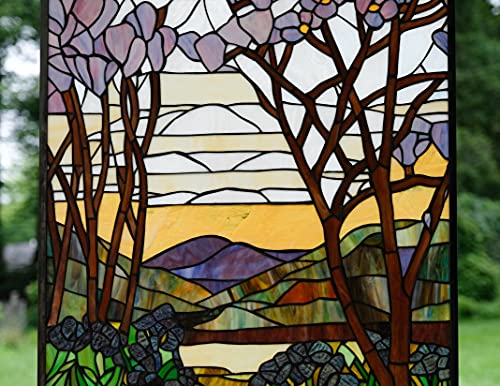 Tmi Art Panel Tiffany Style Stained Glass Window Panel Dawn In Valley. 24 Inch X 36 Inch (Tmm19) #TOP7